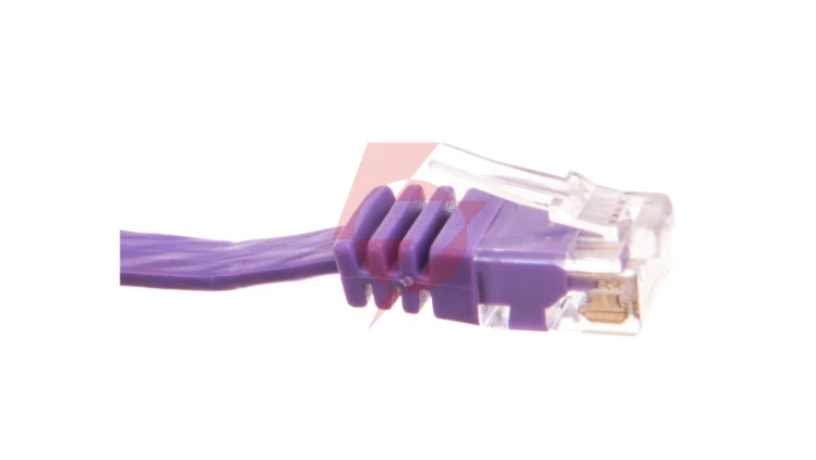 Kabel krosowy płaski patchcord U/UTP kat.6 fioletowy 2m 96417