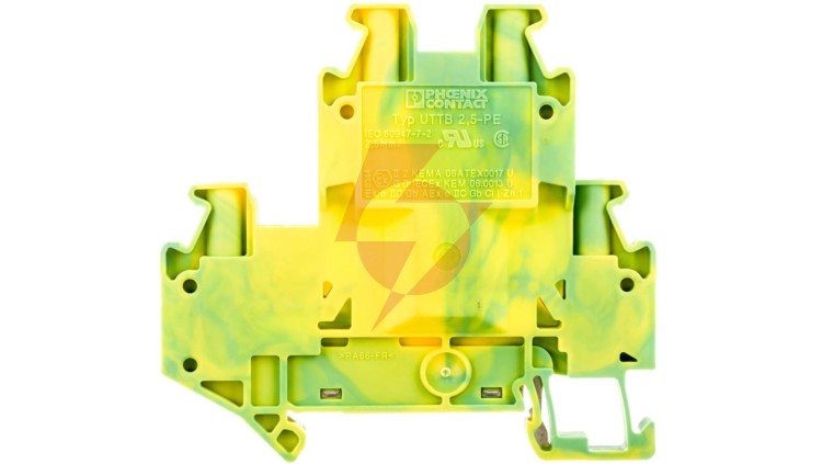 Złączka szynowa ochronna 2-piętrowa 2,5mm2 zielono-żółta Ex UTTB 2,5-PE /50szt./