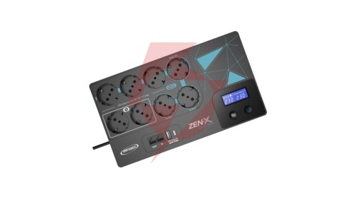 Zasilacz awaryjny UPS Infosec ZEN-X Master 800VA 480W 8 gniazd Schuko USB-C 66125