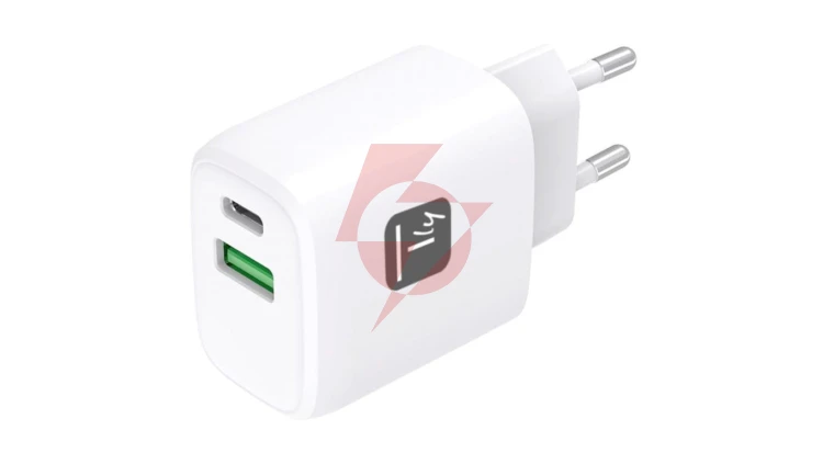 Ładowarka Sieciowa GaN Techly USB-C PD 20W i USB-A QC 18W Quick Charge IPW-USB-20WACG