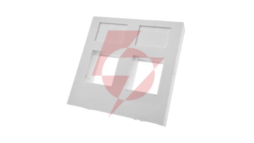 Adapter 45x45 2xRJ45 (płaski) ALANTEC