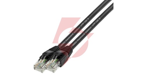Patchcord zewnętrzny linka UTP kat.6 PVC+PE czarny 40m NEKU