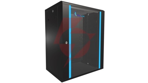 Szafa rack montowana na ścianie Extralink 15U 600x450 Czarna