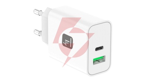 Szybka Ładowarka GaN Techly USB-C PD 30W i USB-A QC 30W do Telefonu Tabletu IPW-USB-30WACG