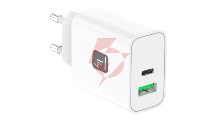 Szybka Ładowarka GaN Techly USB-C PD 30W i USB-A QC 30W do Telefonu Tabletu IPW-USB-30WACG