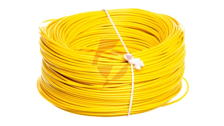 Przewód instalacyjny H05V-K (LgY) 1 żółty /100m/
