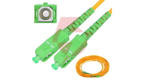 Patchcord Jednomodowy, Simplex, G652D, 3mm, 0,5m Extralink SC/APC-SC/APC