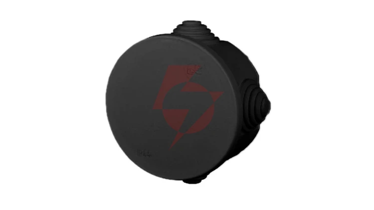 FAST-BOX Puszka hermetyczna n/t okrągła 65x35mm IP55 czarna 0240-09