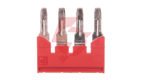 Mostek wtykowy do UT-6 4-biegunowy 8,2mm czerwony FBS 4-8 3030307 /25szt./