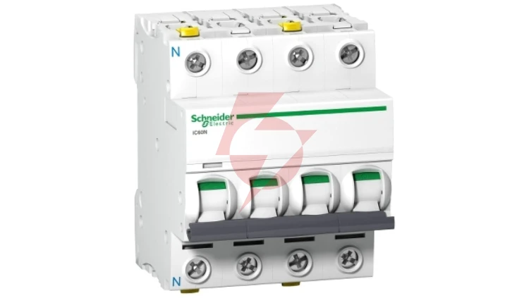 Wyłącznik nadprądowy iC60N-C2-3N C 2A 3N-biegunowy A9F04702
