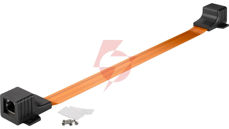 Przepust okienny teleinformatyczny płaski RJ45 - RJ45 0,30m 71412
