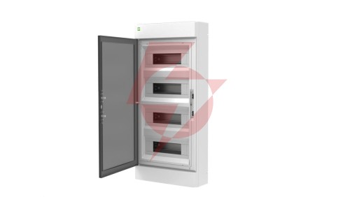 Rozdzielnica ELEGANT 4x12 PE+N natynkowa biały/dymny 2465-01