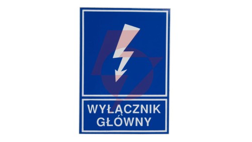 Tabliczka /znak informacyjny/ TZI 74X105S /WYŁĄCZNIK GŁÓWNY/ E04TZ-01041120200 /10szt./