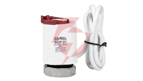 SIŁOWNIK TERMOELEKTRYCZNY M30X1,5 NC, 230V AC TYP: SOP-01