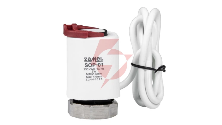 SIŁOWNIK TERMOELEKTRYCZNY M30X1,5 NC, 230V AC TYP: SOP-01