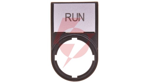 Tabliczka opisowa RUN 50x30mm czarna prostokątna M22S-ST-GB7 216497 /10szt./