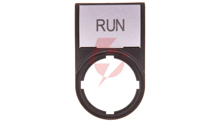 Tabliczka opisowa RUN 50x30mm czarna prostokątna M22S-ST-GB7 216497 /10szt./