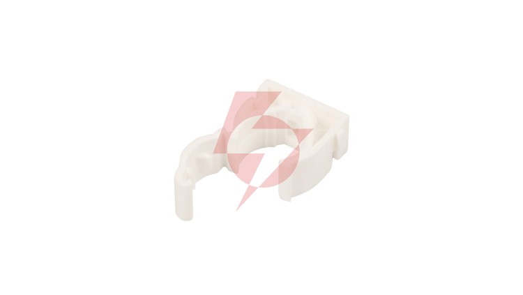 Uchwyt zamknięty do rur 18mm biały UZE-18 /100szt./