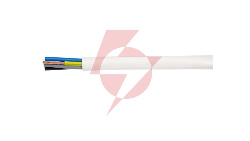 Przewód warsztatowy H05VV-F (OWY) 4x1,5 żo biały /25m/