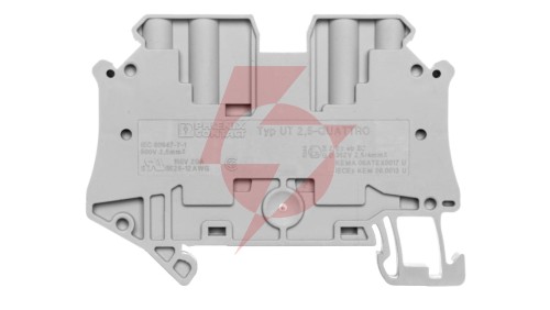 Złączka szynowa 4-przewodowa 0,14-4mm2 szara UT 2,5-QUATTRO 3044542 /50szt./