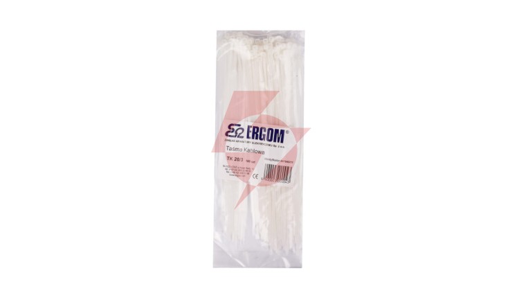 Opaska kablowa TK 20/3 naturalna E01TK-01010100601 /100szt./