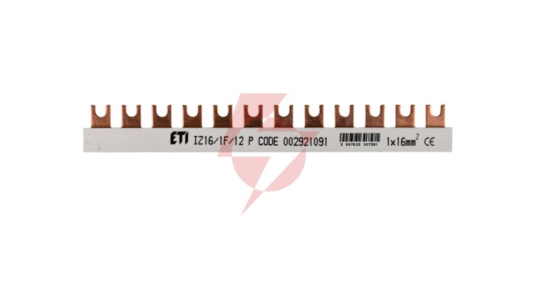 Szyna łączeniowa widełkowa 1P 100A 16mm2 (12 mod.) IZ16/1F/12/P 002921091