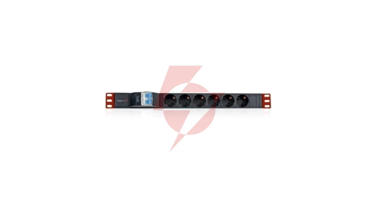 Listwa zasilająca Rack 19 1U 250V/16A 6X Schuko 3M I-CASE STRIP-61UD