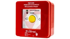 Przycisk ppoż wyłącznika prądu n/t 4 tory prądowe 12A, NC-NO NC-NO, diody czerwona/zielona PPWP-4s A