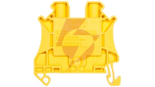 Złączka szynowa 2-przewodowa 6mm2 żółta Ex UT 6 YE 3045172 /50szt./