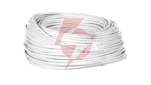 Przewód mieszkaniowy H03VV-F (OMY) 3x1,5 żo biały /25m/