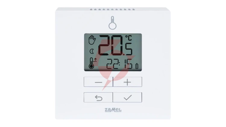 REGULATOR TEMPERATURY DOBOWY, BATERYJNY, RADIOWY TYP: LBW-22 BIAŁY