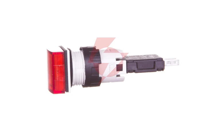 Kompletny wskaźnik świetlny, Czerwony, LED, Kwadratowy, 12...24 V AC/DC, 16 mm, Plastik Harmony XB6 XB6CV4BB