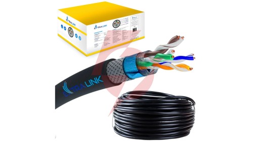 Kabel sieciowy skrętka 305M Extralink CAT5E SFTP (SF/UTP) V2 Zewnętrzny