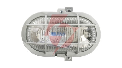 Oprawa kanałowa OVAL 1x60W E27 IIkl. 230V IP44 z siatką z tworzywa, popielata 102011/EU