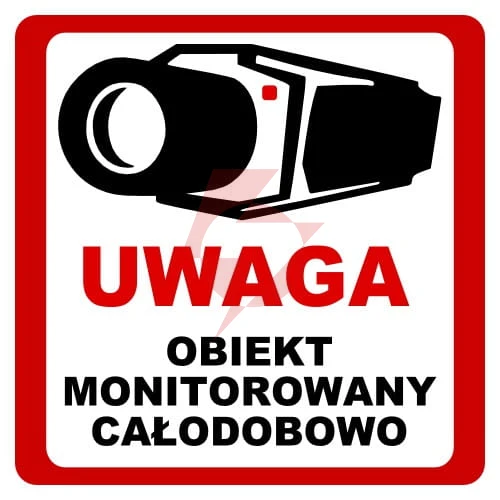 NAKLEJKA OBIEKT MONITOROWANY 20x20 6039