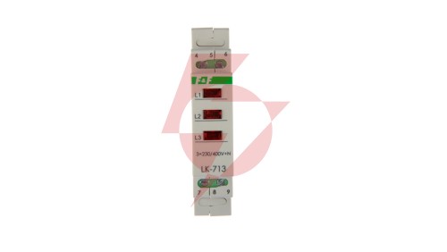 Lampka modułowa 3-fazowa czerwona 3x230V+N AC LK-713R