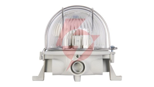 Oprawa kanałowa OVAL 1x60W E27 IIkl. 230V IP44 z siatką metal. wzmocnioną, popielata 120176/EU