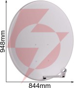CZASZA ANTENA 90 CM JASNA (COR-900SAE-J); 7581