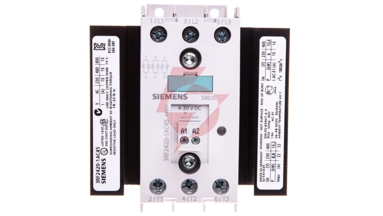 Stycznik półprzewodnikowy 20A 3P 4-30V DC 3RF24 3RF2420-1AC45
