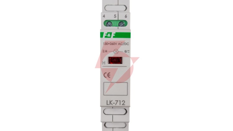 Lampka modułowa 1-fazowa czerwona 130-260V AC/DC LK-712R-130-260V