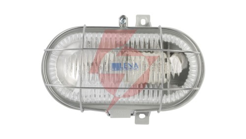 Oprawa kanałowa OVAL 1x100W E27 IIkl. 230V IP44 z siatka metal. wzmocnioną, kl. pryzmatyczny 100178
