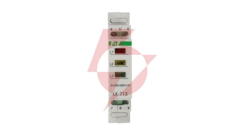 Lampka modułowa 3-fazowa żółta/czerwona/zielona 3x230V+N LK-713K