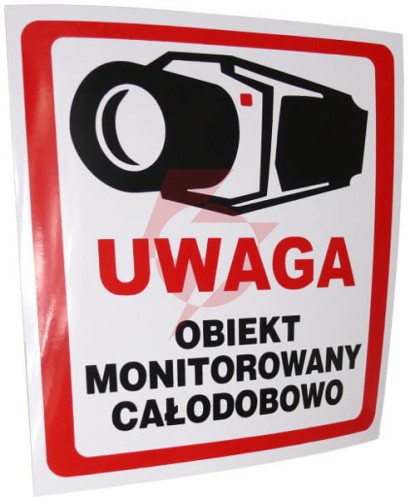 Naklejka obiekt monitorowany 20x20 6039