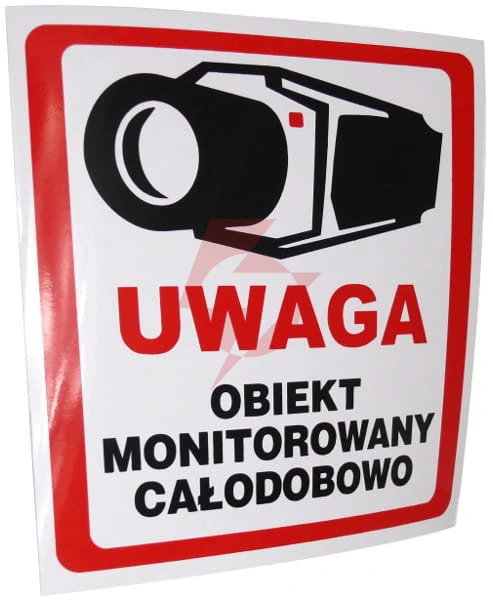 Naklejka obiekt monitorowany 20x20 6039