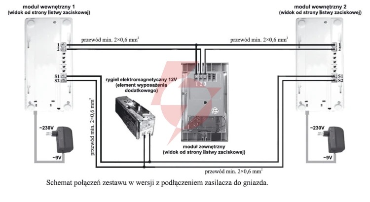 Domofon eura adp-47a3 (rl-3208aa) 2-rodz.; 8598