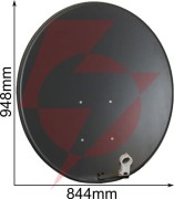 Czasza antena 90 cm ciemna (cor-900sae-c); 8883