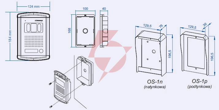 Panel zew. z kam. commax drc-4cans; 9978