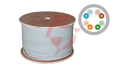 Kabel teleinformatyczny U/UTP kat.5e PVC Eca szary ALANTEC /500m/