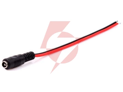 Gniazdo zasilające na przewodzie 2.1/5.5mm