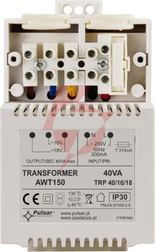 Transformator pulsar awt150 40va/16v/18v trp